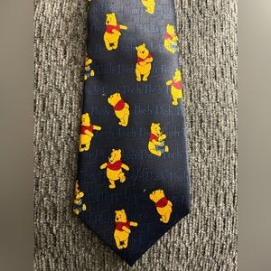 Mens Winnie The Pooh Dark Blue Tie